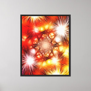Abstract vuurwerk sterren achtergrond canvas afdruk