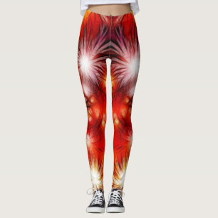 Abstract vuurwerk sterren achtergrond leggings