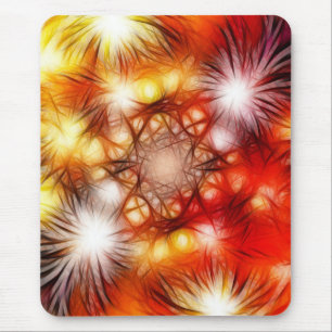 Abstract vuurwerk sterren achtergrond muismat