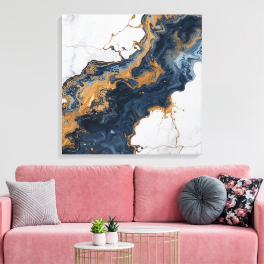 Abstract Wall Art Canvas – Modern Minimalist Afdruk (Insitu (Woonkamer))