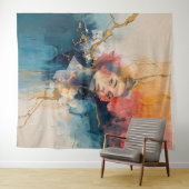 abstract wall art,modern art print,female portrait wandkleed (In Situ (horizontaal))