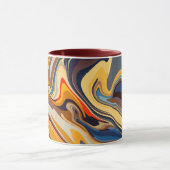 Abstract warm en koel vloeiend patroon mok (Midden)