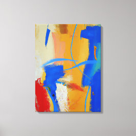 Abstract warm kleurig AI kunstcanvas Canvas Afdruk