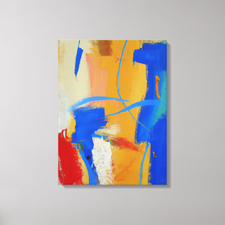 Abstract warm kleurig AI kunstcanvas Canvas Afdruk