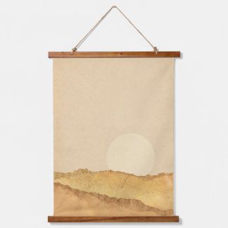 Abstract warm landschap hangend wandkleed