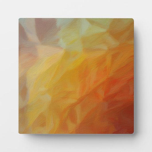 Abstract Warmth: Impressionist Mosaic Fotoplaat (Voorkant)