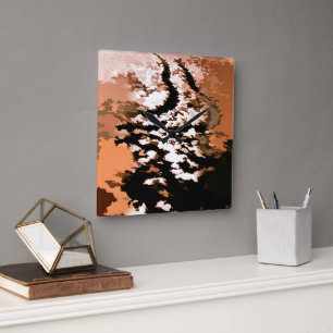 ABSTRACT WATER VIERKANTE KLOK