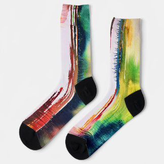 Abstract Watercolor Art Socks Sokken