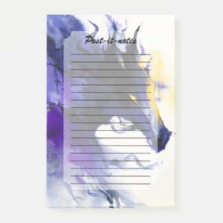 Abstract Watercolor Black Horse Portrait Post-it® Notes
