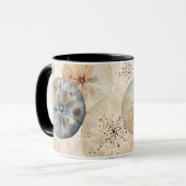 Abstract watercolor design circles coffee mug (Devant gauche)