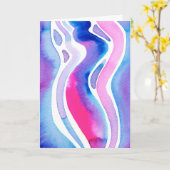 Abstract Watercolor Design Kaart (Gele Bloem)