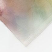 Abstract Watercolor Florals Print Fleece Deken (Hoek)