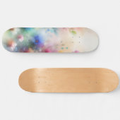 Abstract Watercolor Florals Skateboard (Horz)