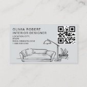 Abstract Watercolor Shapes Interior Designer  Visitekaartje (Achterkant)