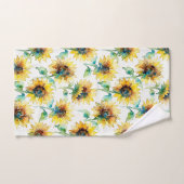 Abstract Watercolor Sunflowers Seamless Pattern Bad Handdoek (Handdoek)