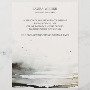 Abstract Watercolor Therapeutisch Counselor Flyer
