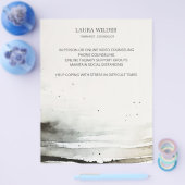 Abstract Watercolor Therapeutisch Counselor Flyer (Enkel)