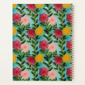 Abstract Watercolour Florals Notebook Blue Planner (Achterkant)
