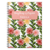 Abstract Watercolour Florals Notebook Notitieboek (Voorkant)