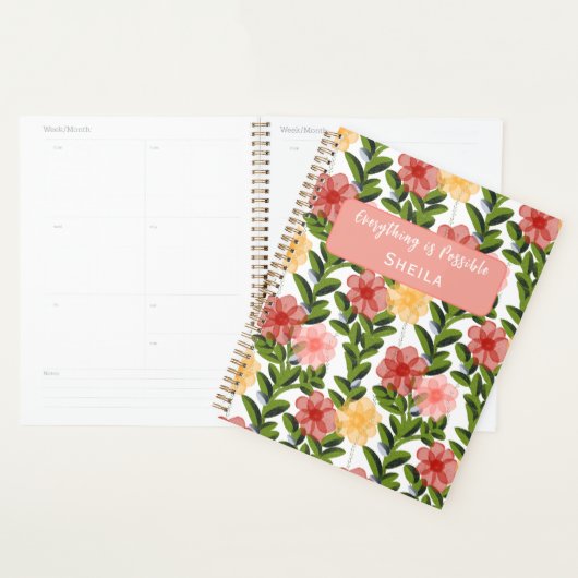 Abstract Watercolour Florals Planner (Display)