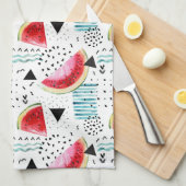 Abstract watermeloenpatroon theedoek (Quarter Fold)