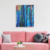 Abstract - Waterval Canvas Afdruk (Insitu (Woonkamer))