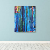 Abstract - Waterval Canvas Afdruk (Insitu (Houten vloer))