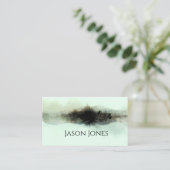 abstract waterverf berglandschap visitekaartje (Staand voorkant)