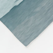 Abstract waterverf blauw zee fleece deken (Hoek)