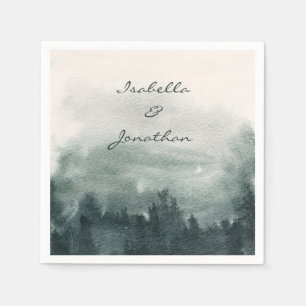 Abstract Waterverf boslandschap Servet