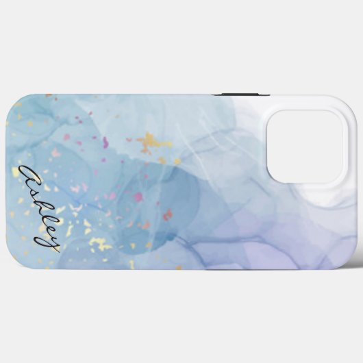 Abstract Waterverf Hoesje-Mate iPhone Case (Achterkant (horizontaal))