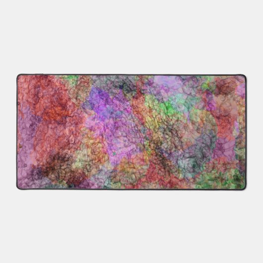 Abstract Waterverf ontwerp gedraaide kleuren lijne Bureaumat (Voorkant)