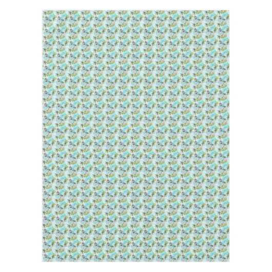 Abstract Waterverf palmstructuurpatroon Tafelkleed (Voorkant)