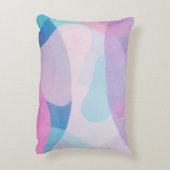 Abstract waterverf pastel kunstwerk | accentkussen accent kussen (Achterkant (Verticaal))