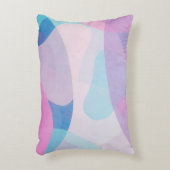 Abstract waterverf pastel kunstwerk | accentkussen accent kussen (Voorkant(Verticaal))