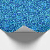 Abstract Waterverf Patroon - Denim Blue Cadeaupapier (Hoek)