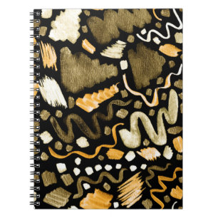 Abstract waterverf penseelstreken patroon notitieboek