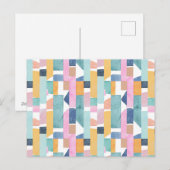 Abstract Waterverf vormpatroon Feestdagenkaart (Voorkant / Achterkant)