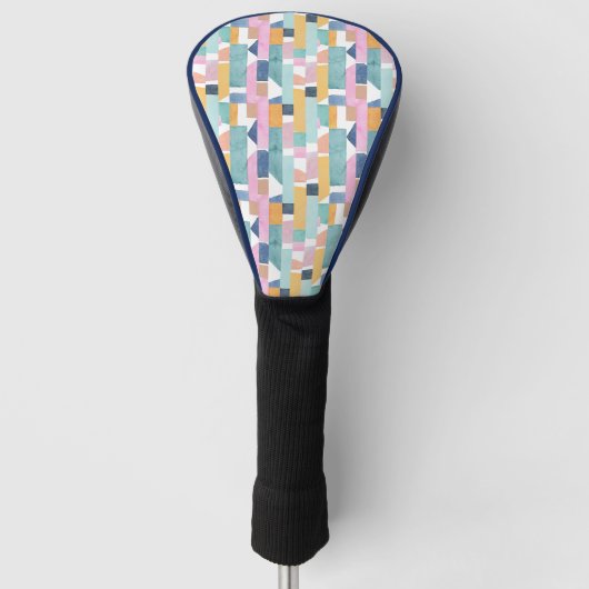 Abstract Waterverf vormpatroon Golfheadcover (Voorkant)