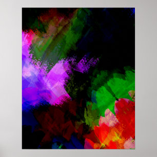 Abstract waterverfschilderij 2 poster