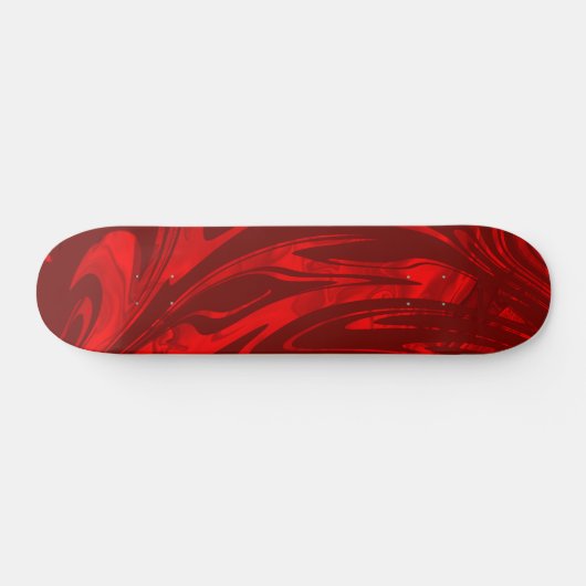 Abstract Wave Red Bourgogne Skateboard (Horizontaal)