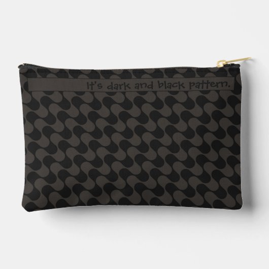 Abstract Waves Black and Grey with Text Etui (Achterkant)