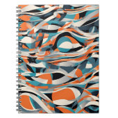 Abstract Waves Notitieboek – modern en dynamisch (Voorkant)
