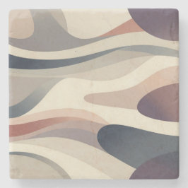 Abstract Waves Stone Coaster Stenen Onderzetter