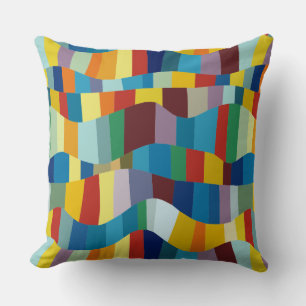 Abstract Wavy Colour Patchwork 291020 Kussen