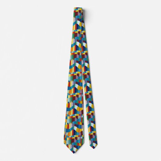 Abstract Wavy Colour Patchwork 291020 Stropdas (Voorkant)