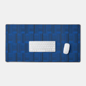 Abstract Weave op blauw Bureaumat (Keyboard & Muis)