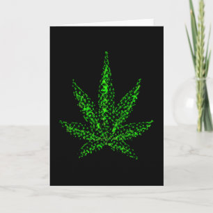 Abstract Weed Leaf Kaart