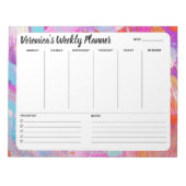 Abstract weekblad om een laptopplanner te maken Notitieblok (Voorkant)