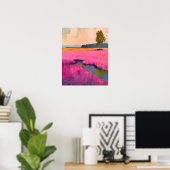 Abstract weidelandschap, Abstracte horizonprint Poster (Thuiskantoor)